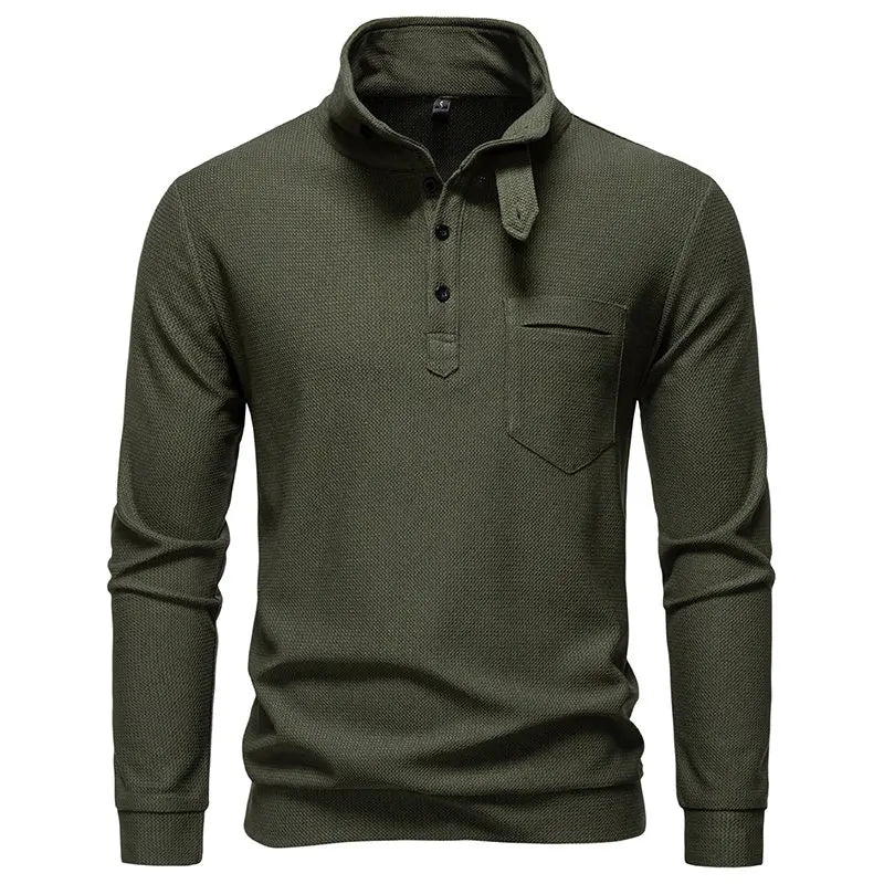 Men's Retro Stand Collar Sweatshirt