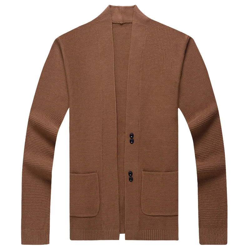 Men's V Neck Casual Knit Cardigan Sweater
