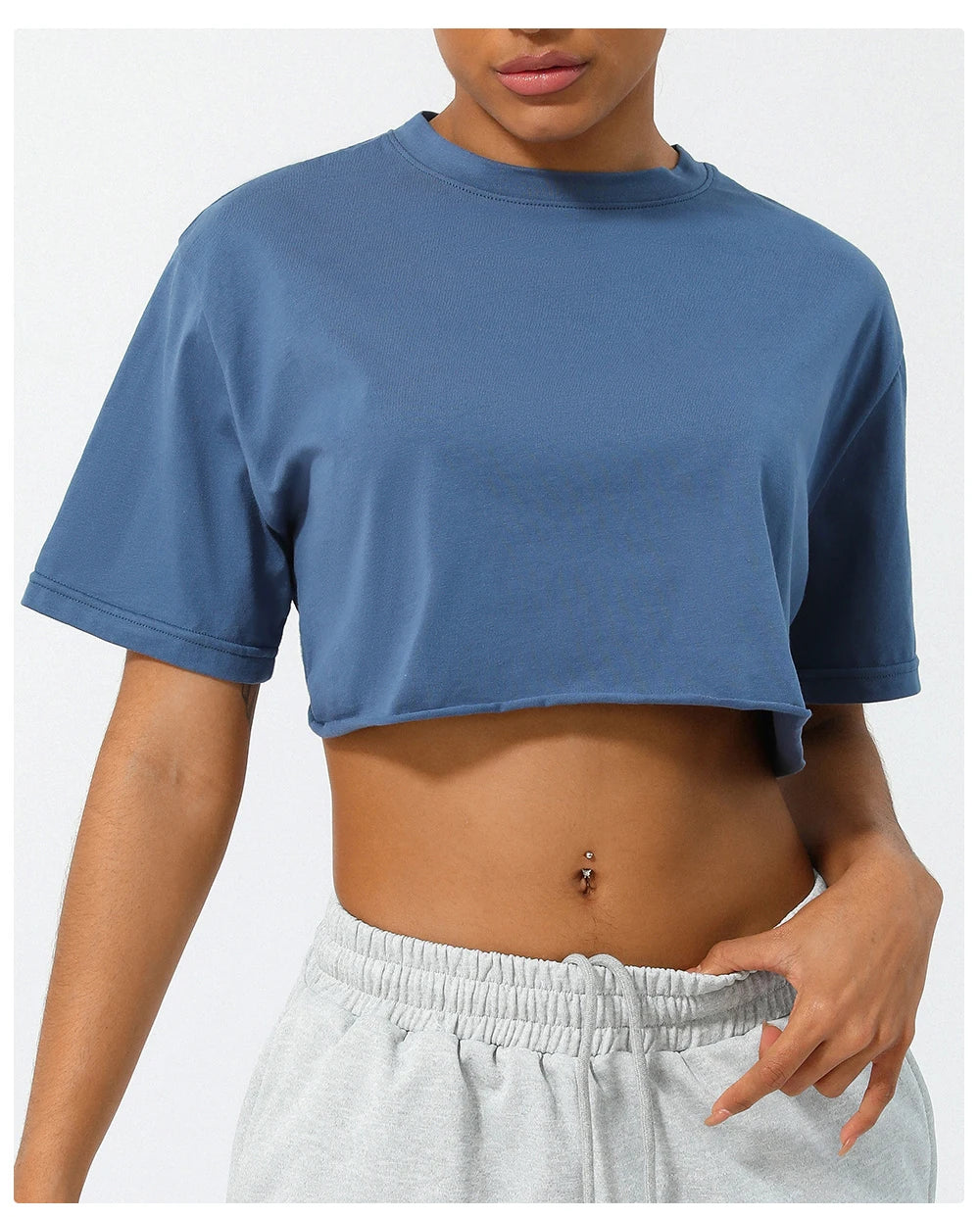 Women's Short Sleeve Yoga Summer Gym Crop Top Breathable Quick Dry Running Blouse Workout Top