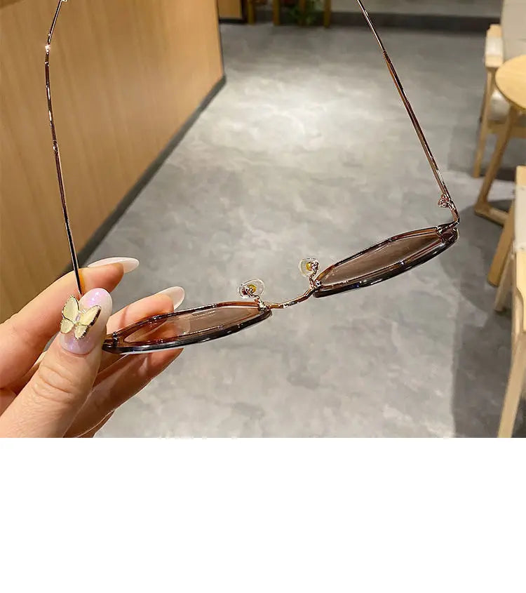 Women's Polygonal Metal Sunglasses - Retro Driving Eyewear
