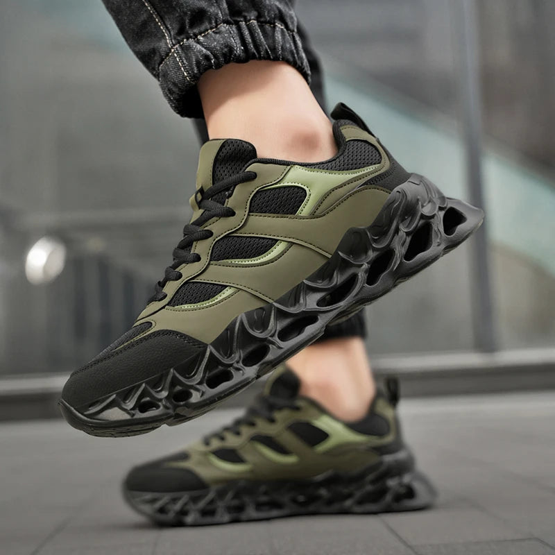 Men's Casual Breathable Sports Shoes Lace Up Comfortable Sneakers