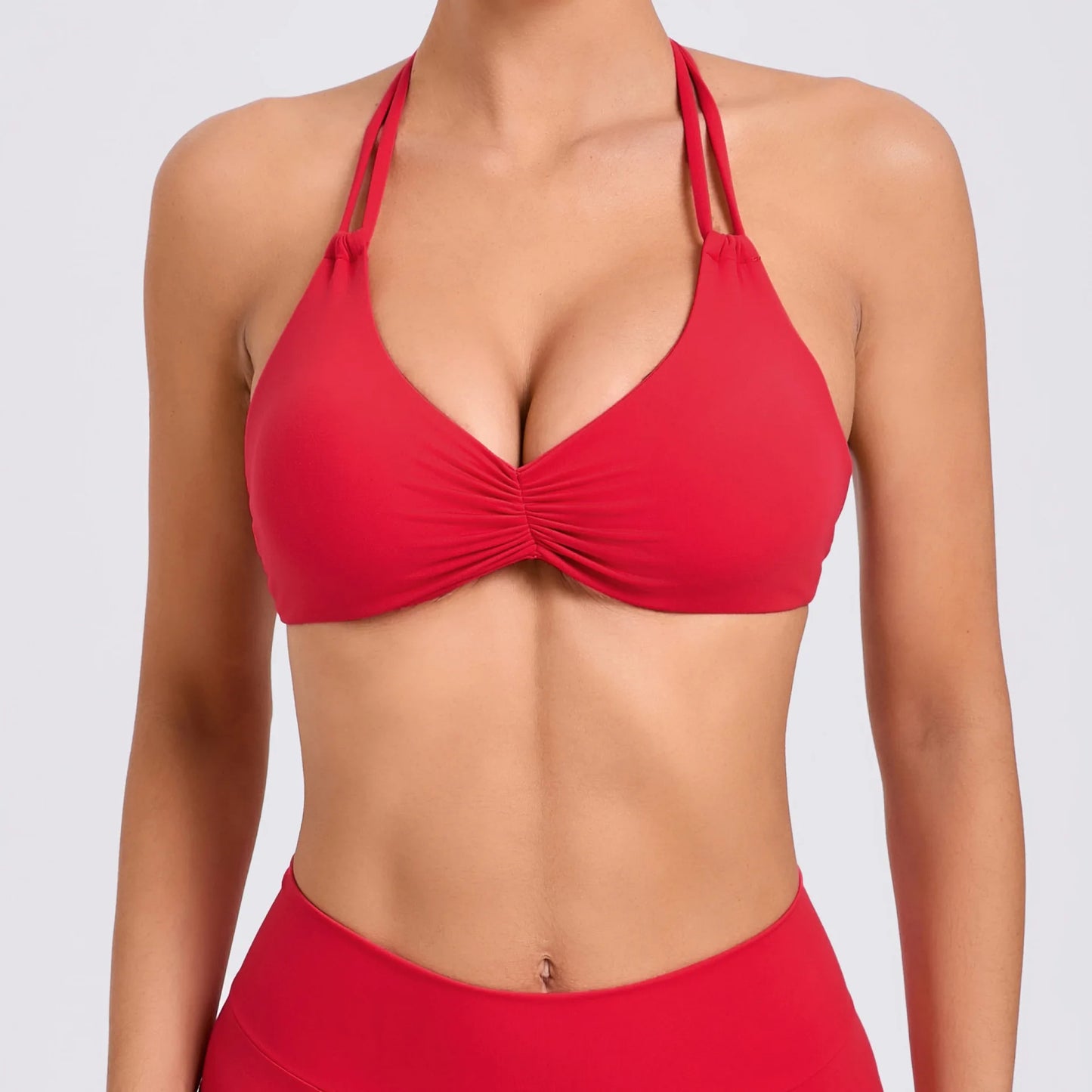 Women's Adjustable Yoga Bra Running Workout Underwear Fitness Push up Quick-Dry Sportswear Gym Top Scrunch Sports Bra