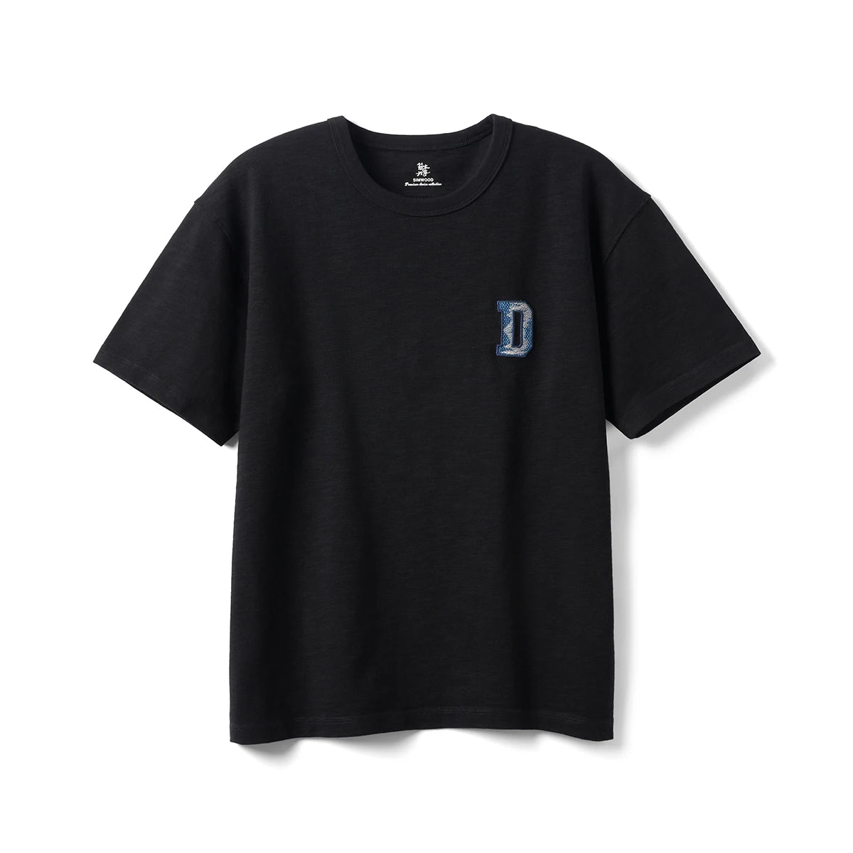 Men's Heavyweight Cotton T-Shirt with Letter Embroidery