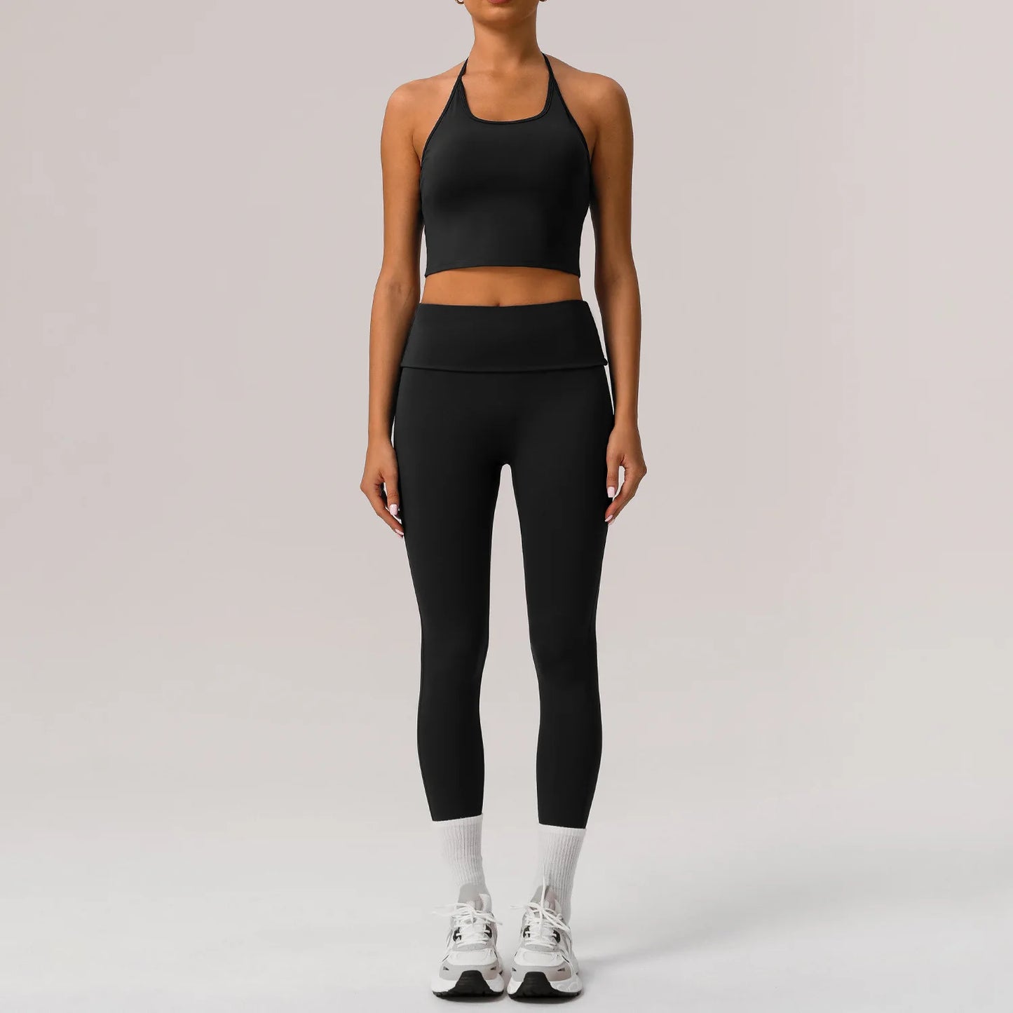Women's Two Pieces Fitness Yoga Set Buttery Soft Gym Suit Breathable Quick Dry Running Sportswear Workout Sportswear