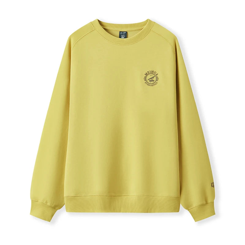 Heavyweight Round Neck Sweatshirt - Premium Solid Color Pullover for Daily Wear