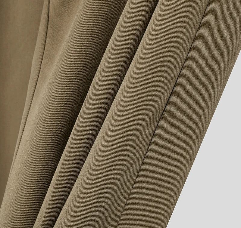 Men's Summer High Waist Pantalons Zipper Long Trousers
