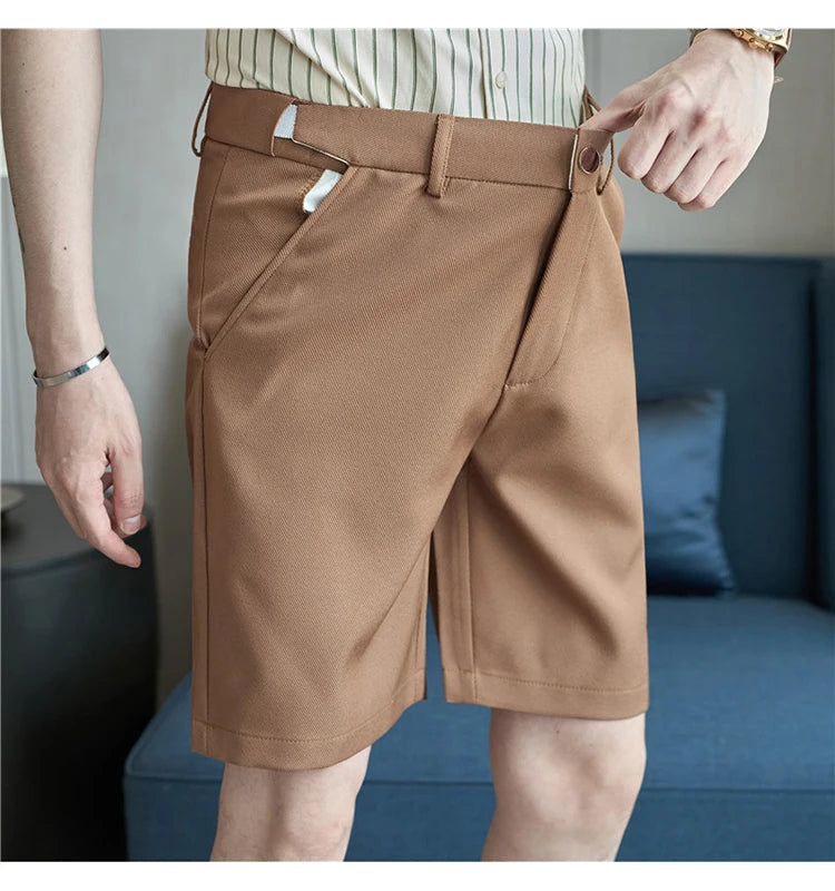 Men's Summer Thin Style Slim Fit Elastic Waist Shorts