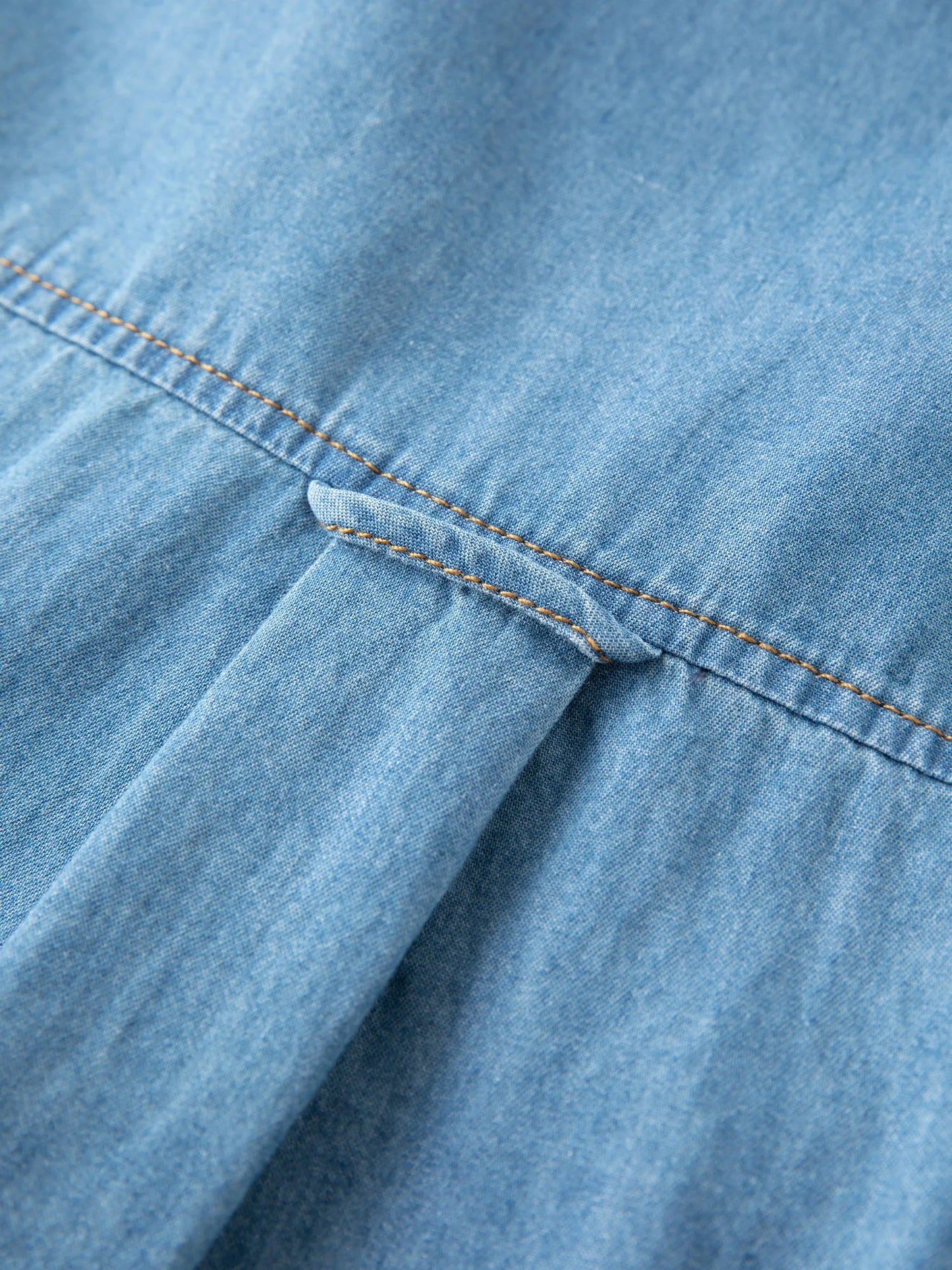 Women's Plus Size Double Collar Denim Shirt - French Style Autumn Top