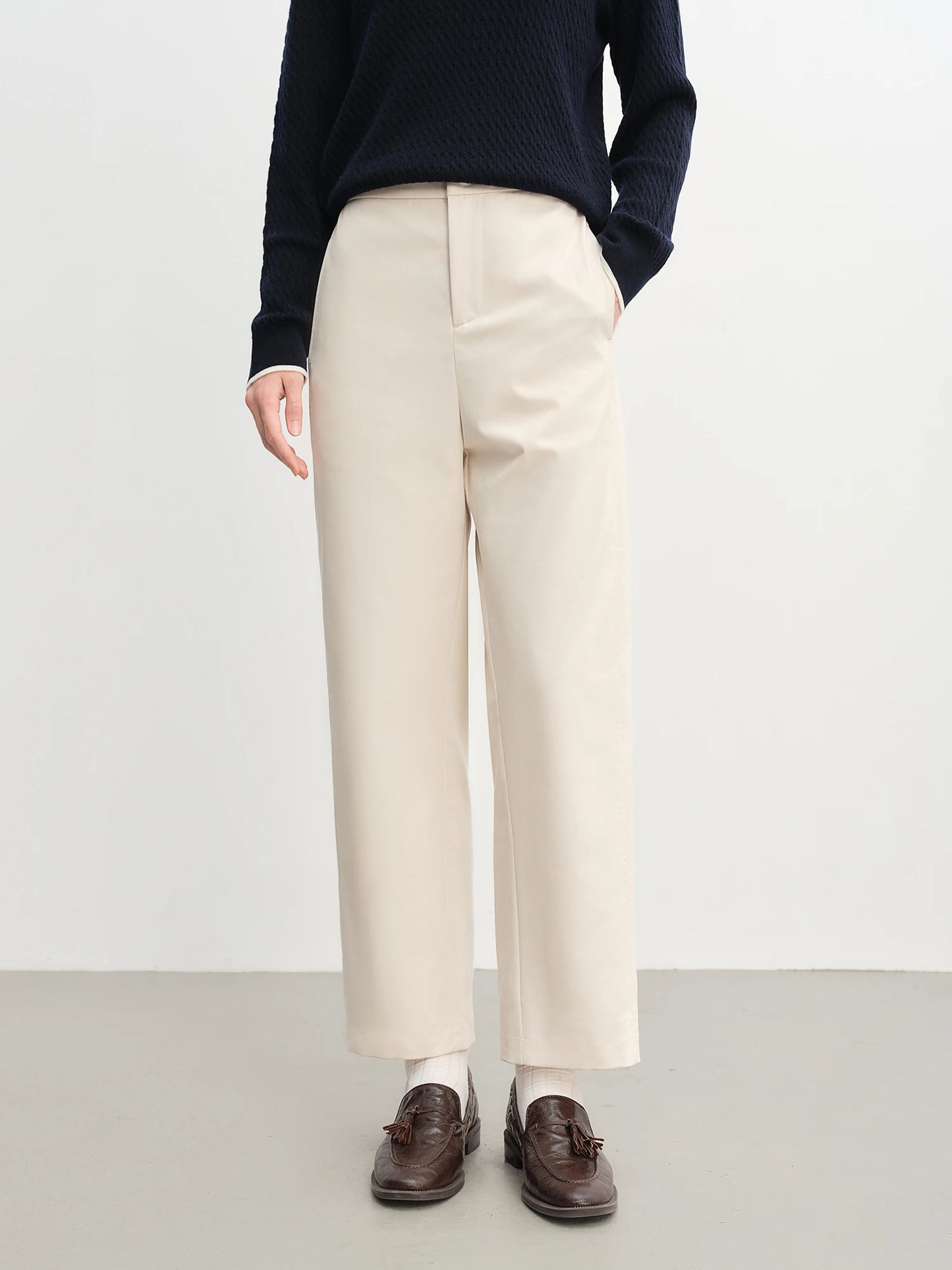 Women's Autumn Clothing Set - Long Sleeve Shirt & A-Line Skirt