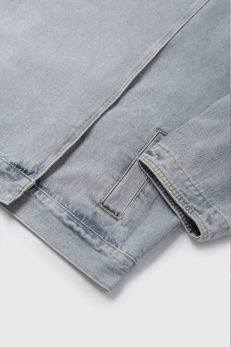 Unisex Vintage Distressed Denim Jacket