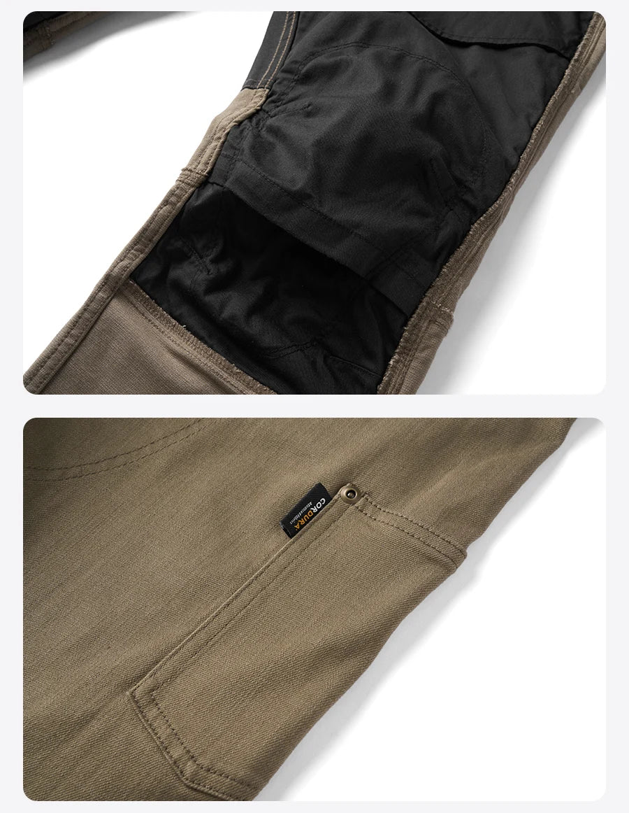 Men's Draping Motorcycle Riding Jeans - Fashion Denim Trousers
