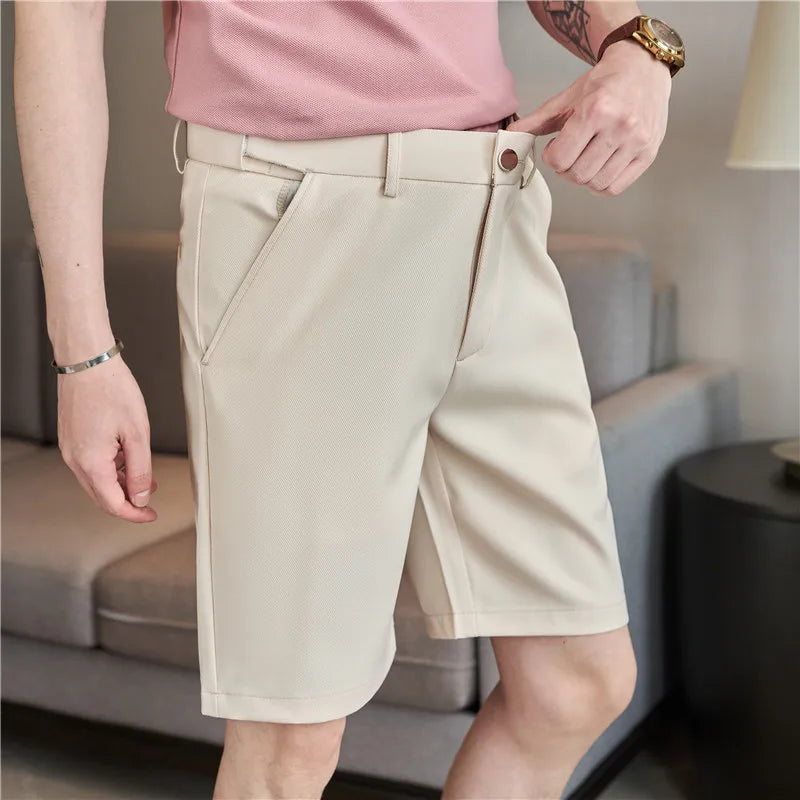 Men's Summer Thin Style Slim Fit Elastic Waist Shorts
