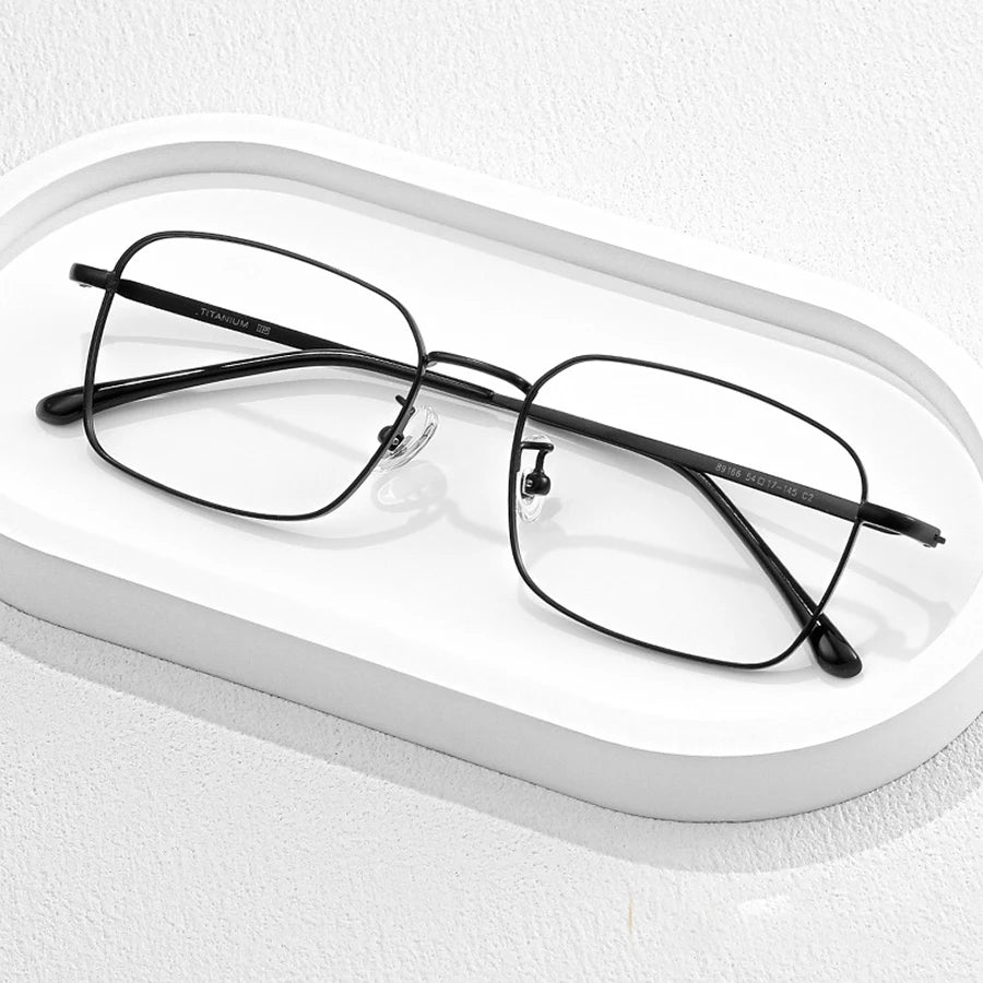 Anti Blue Light Glasses - Business Metal Square Frame for Men