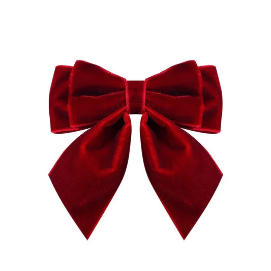 Simple Velvet Bow Tie Brooch - College Style Shirt Collar Pin for Women