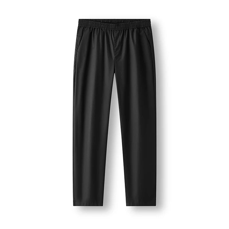 Commute Solid Straight Leg Trousers - Classic Versatile Autumn Pants