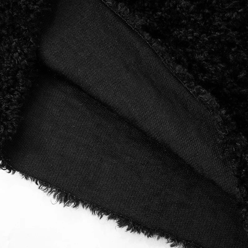 Women's Turtleneck Long Sleeve Furry Mini High Waist Splice Elegant Party Dress