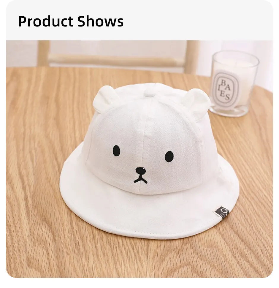 Cute Bear Baby's Bucket Hat With Ears