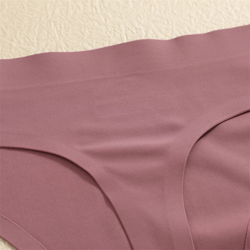 4-Pack Ice Silk Seamless Thongs - Low Waist Bikini Underwear