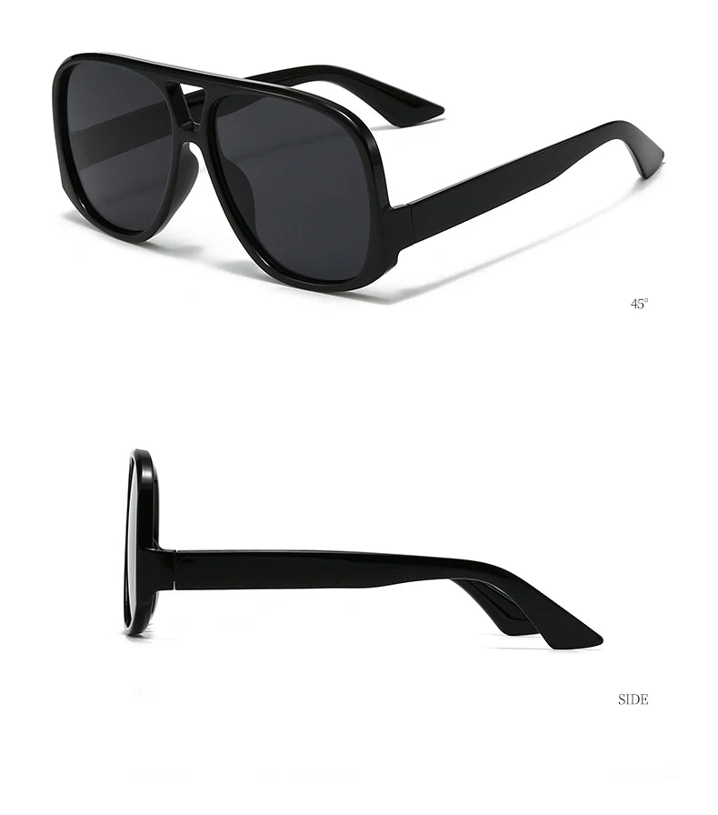 Unisex 1/3pcs Oversized  Double Bridges Sunglasses UV400