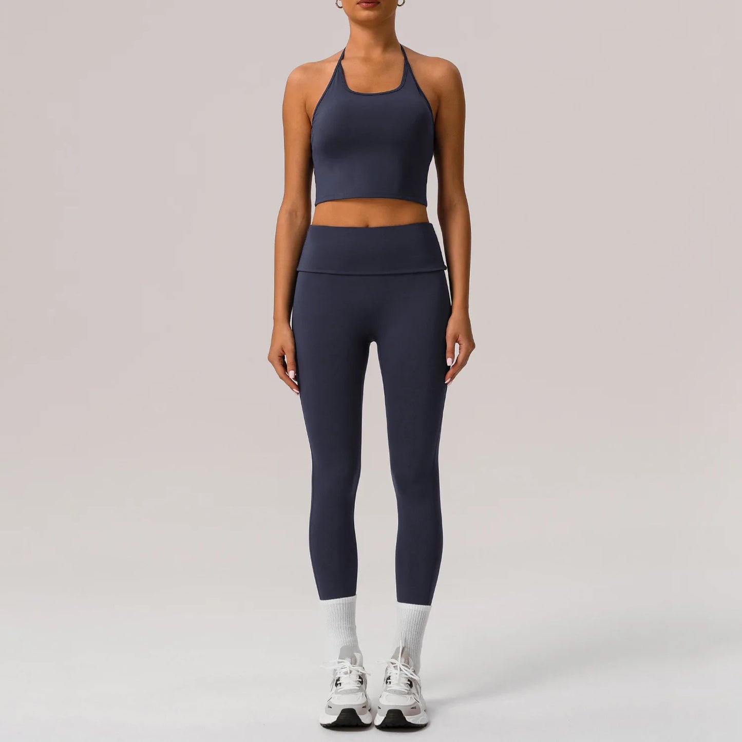 Women's Two Pieces Fitness Yoga Set Buttery Soft Gym Suit Breathable Quick Dry Running Sportswear Workout Sportswear