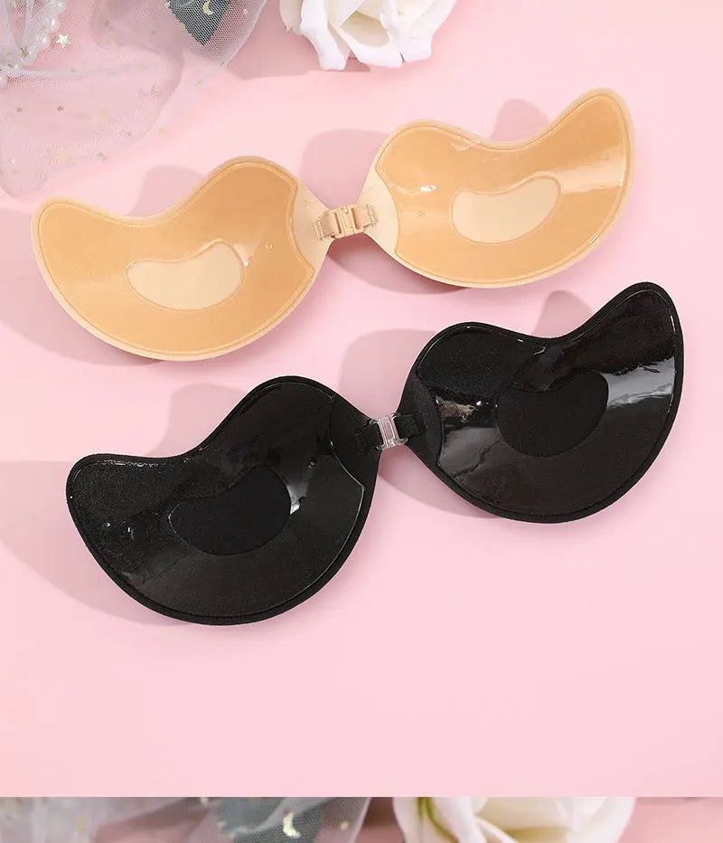 Invisible Push-Up Bra Set - Strapless Seamless Adhesive Bralettes (2 Pairs)