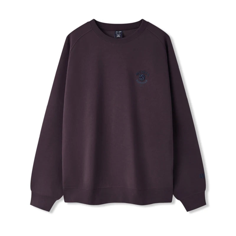 Heavyweight Round Neck Sweatshirt - Premium Solid Color Pullover for Daily Wear