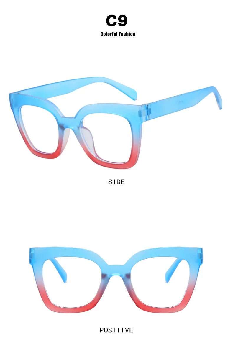 Square Frame Anti Blue Light Glasses - Transparent Computer Eyewear for Women & Men
