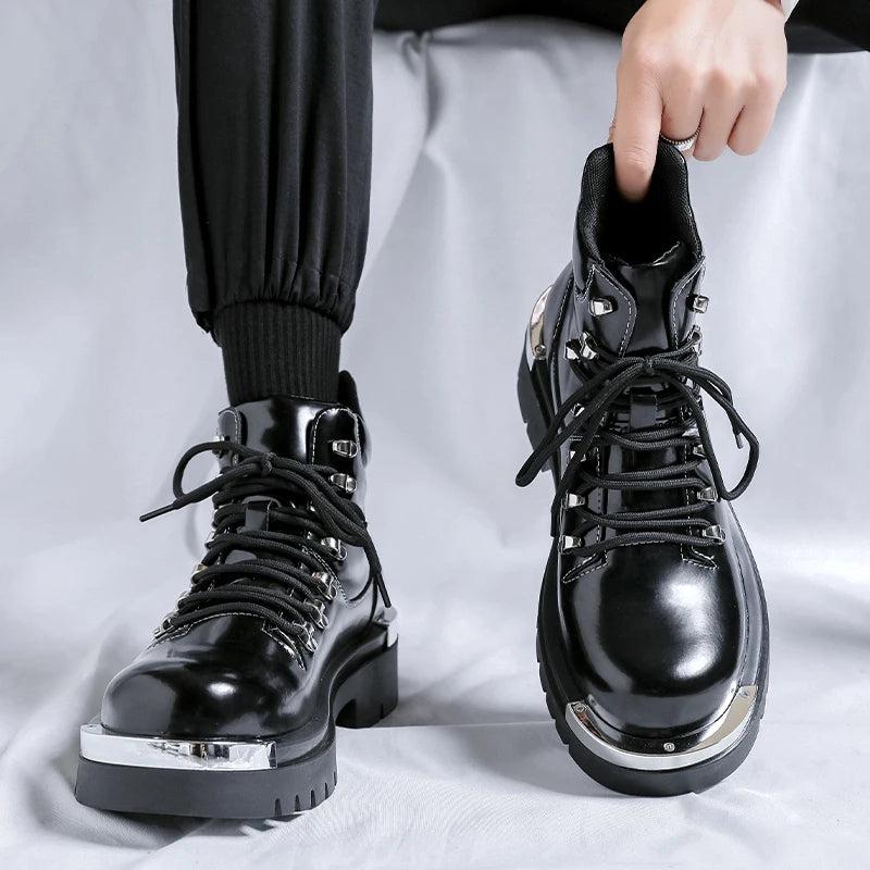 Men's Platform Genuine Leather Ankle Boots