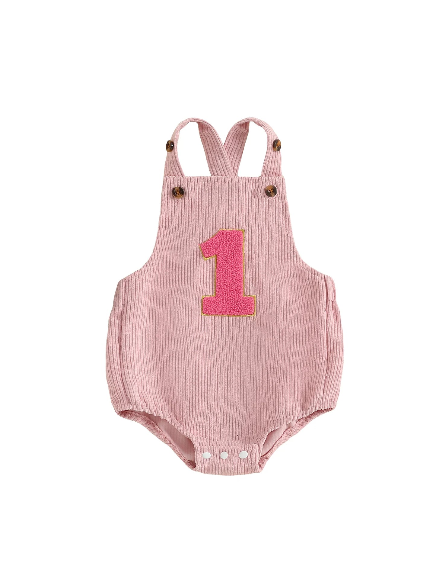 Baby Birthday Romper - Number Print Sleeveless Jumpsuit for Boys & Girls (0-18M)