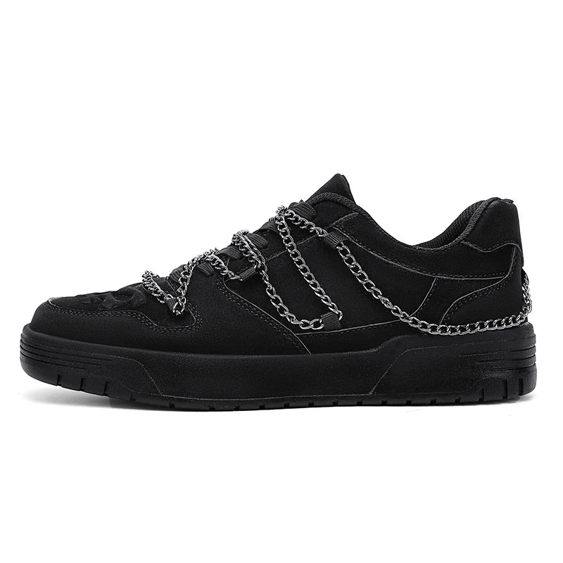 Men's Metal Chains Skateboard Sneakers