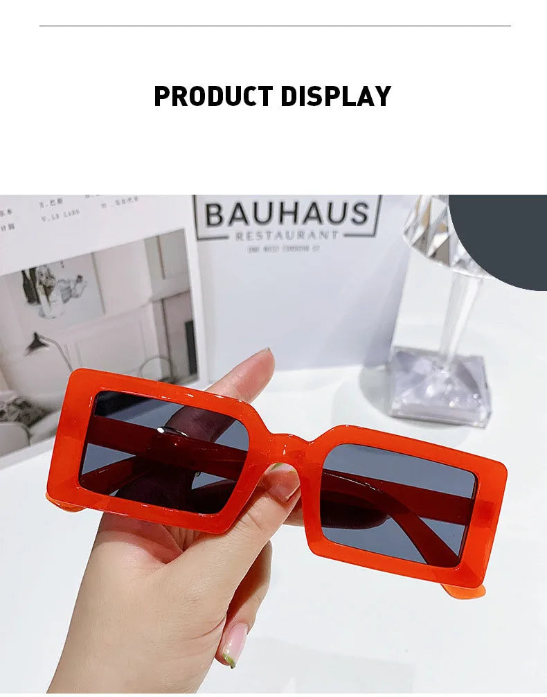 Women's Rectangular Sunglasses - Small Frame Beach Eyewear UV400