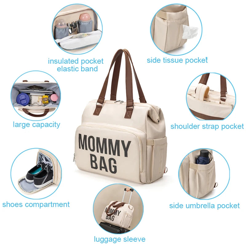 3pcs/set Mum/Mom Large Capacity Diaper Maternity Bag Backpack