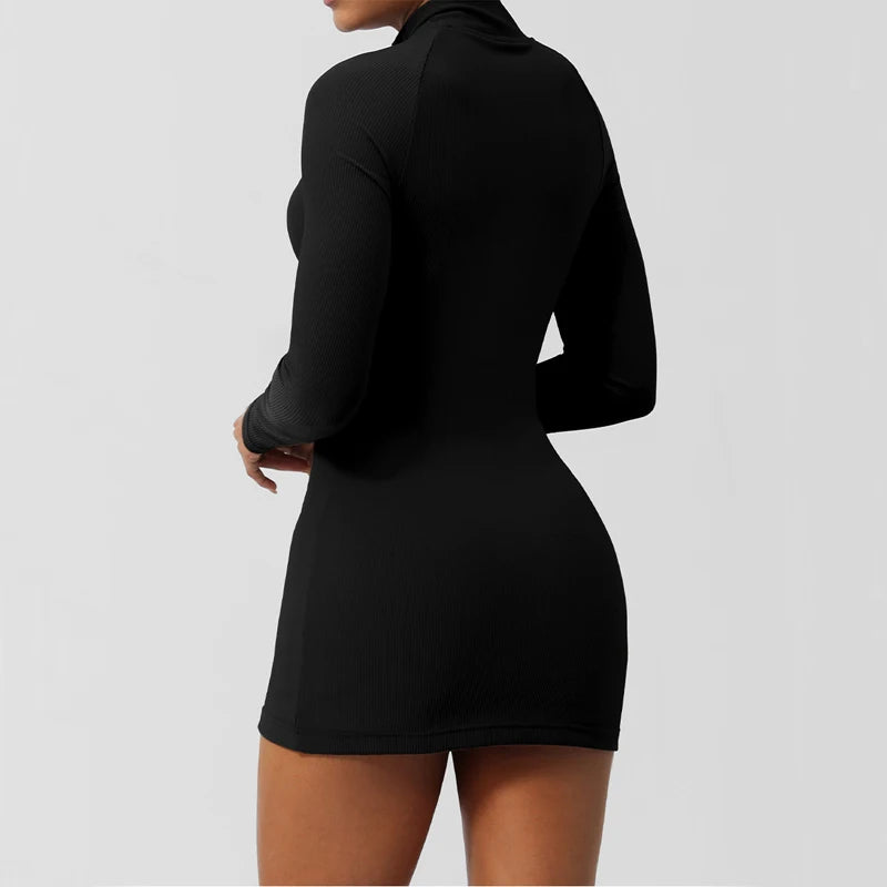 Women's Summer Yoga Slim Fit Ribbed Fabric Gym Breathable Quick Dry Tennis Sportswear Skirt