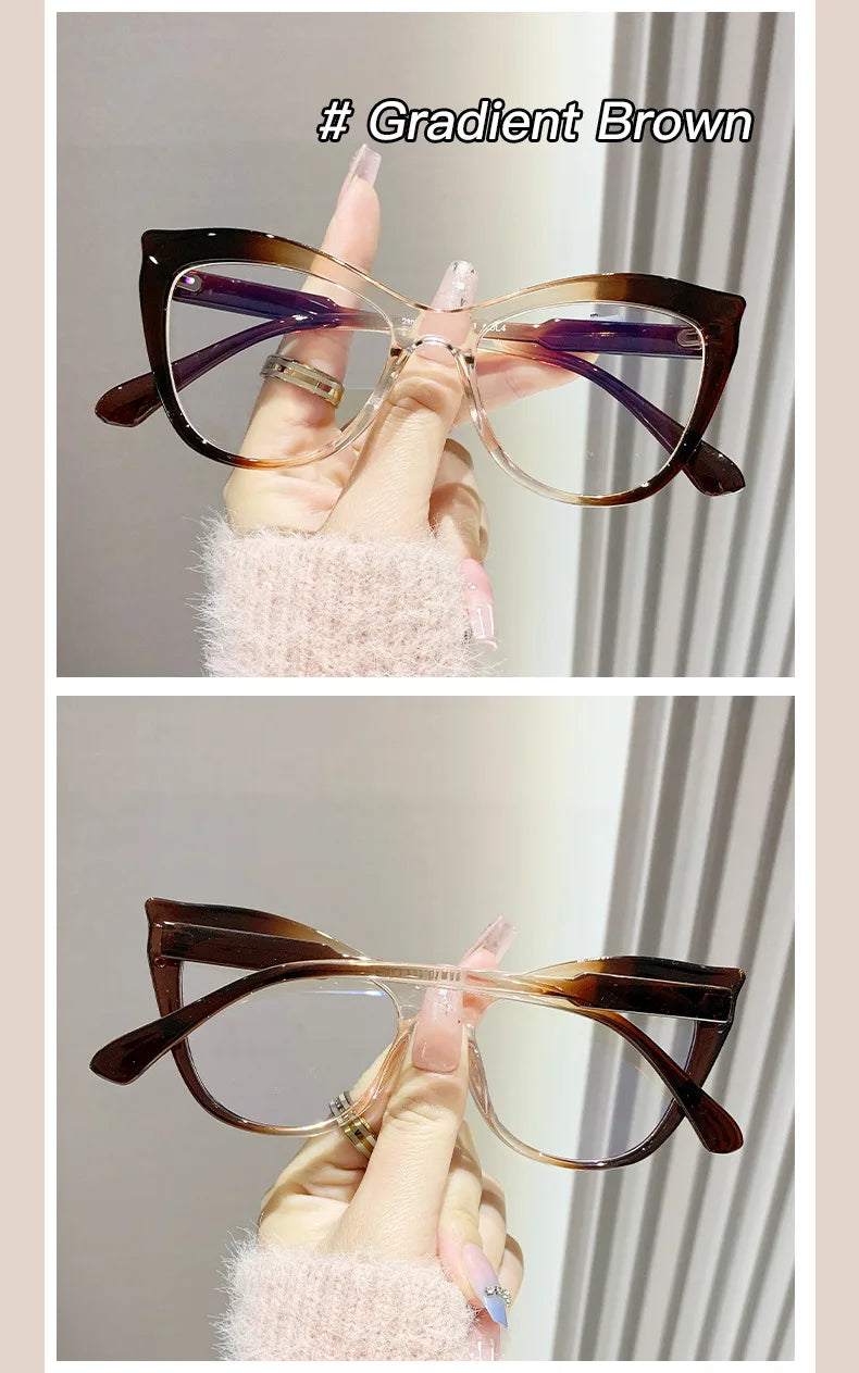 Fashion Cat Eye Glasses - Women's Anti Blue Light Computer Eyewear