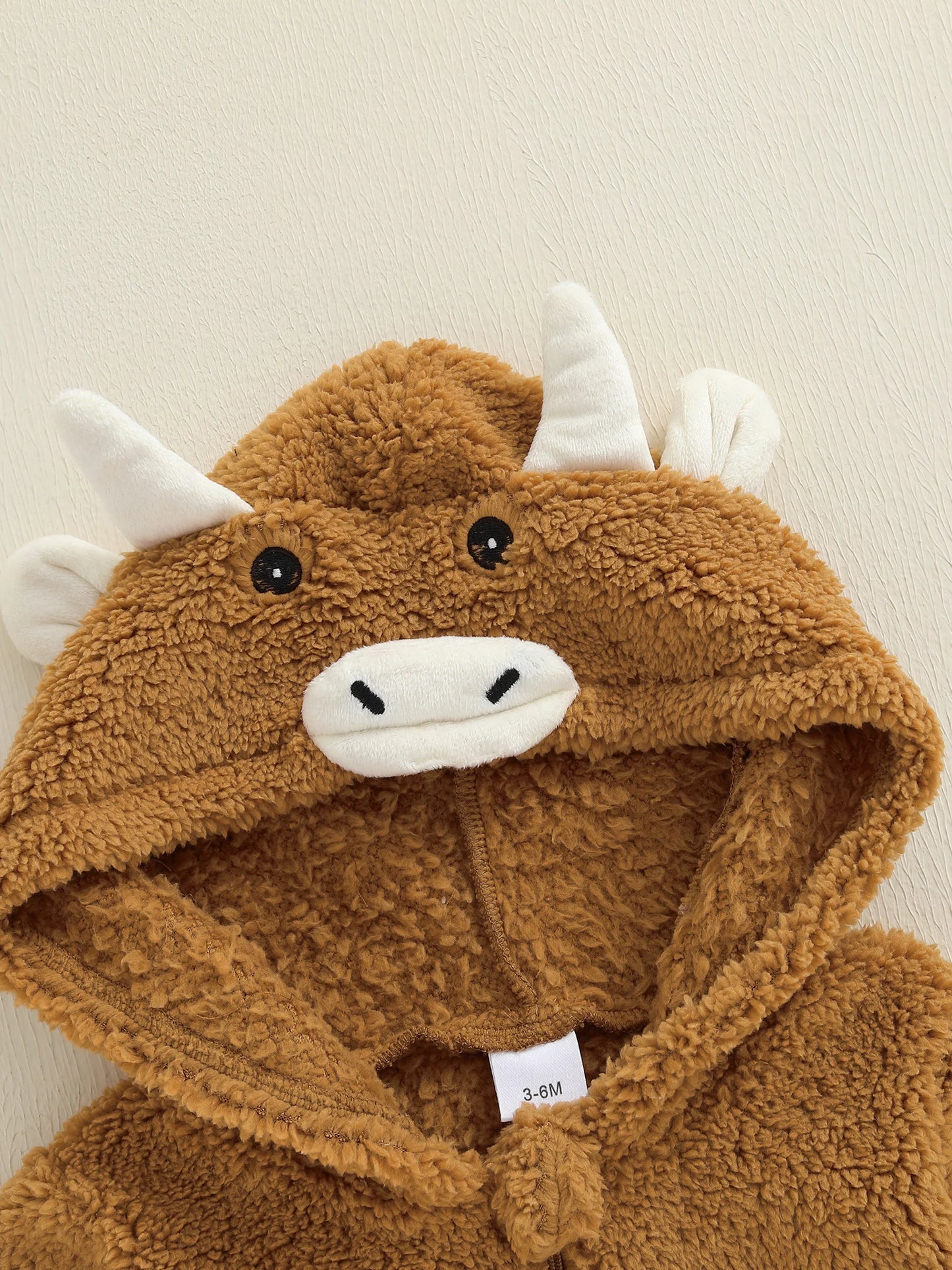 Baby Halloween Plush Hooded Jumpsuit (0-12M)