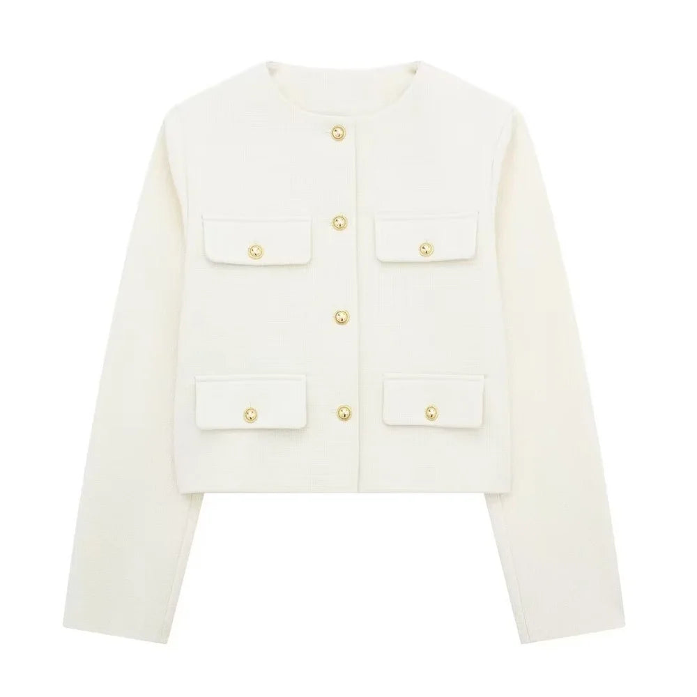 Women's Casual Temperament Flip Short Jacket