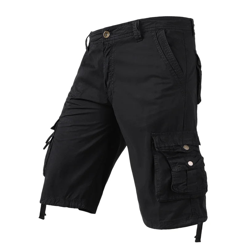 Men's Summer Cargo Cotton Multi Pocket Causal Shorts