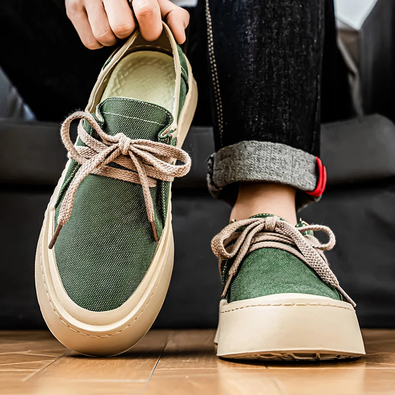 Men's Platform Suede Lace Up Shoes