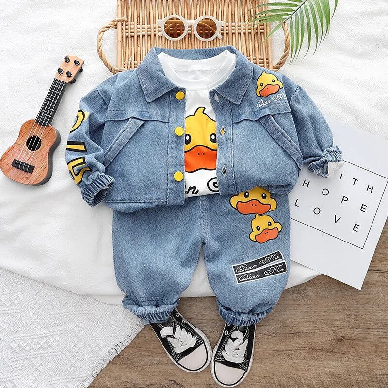 Boy's 3PCS Denim Jeans Set