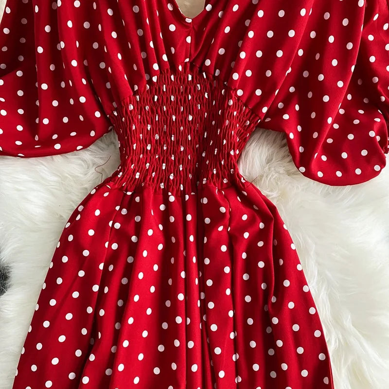 Women's V-Neck Floral Print Jumpsuit - Dolman Sleeves Wide Leg Trousers