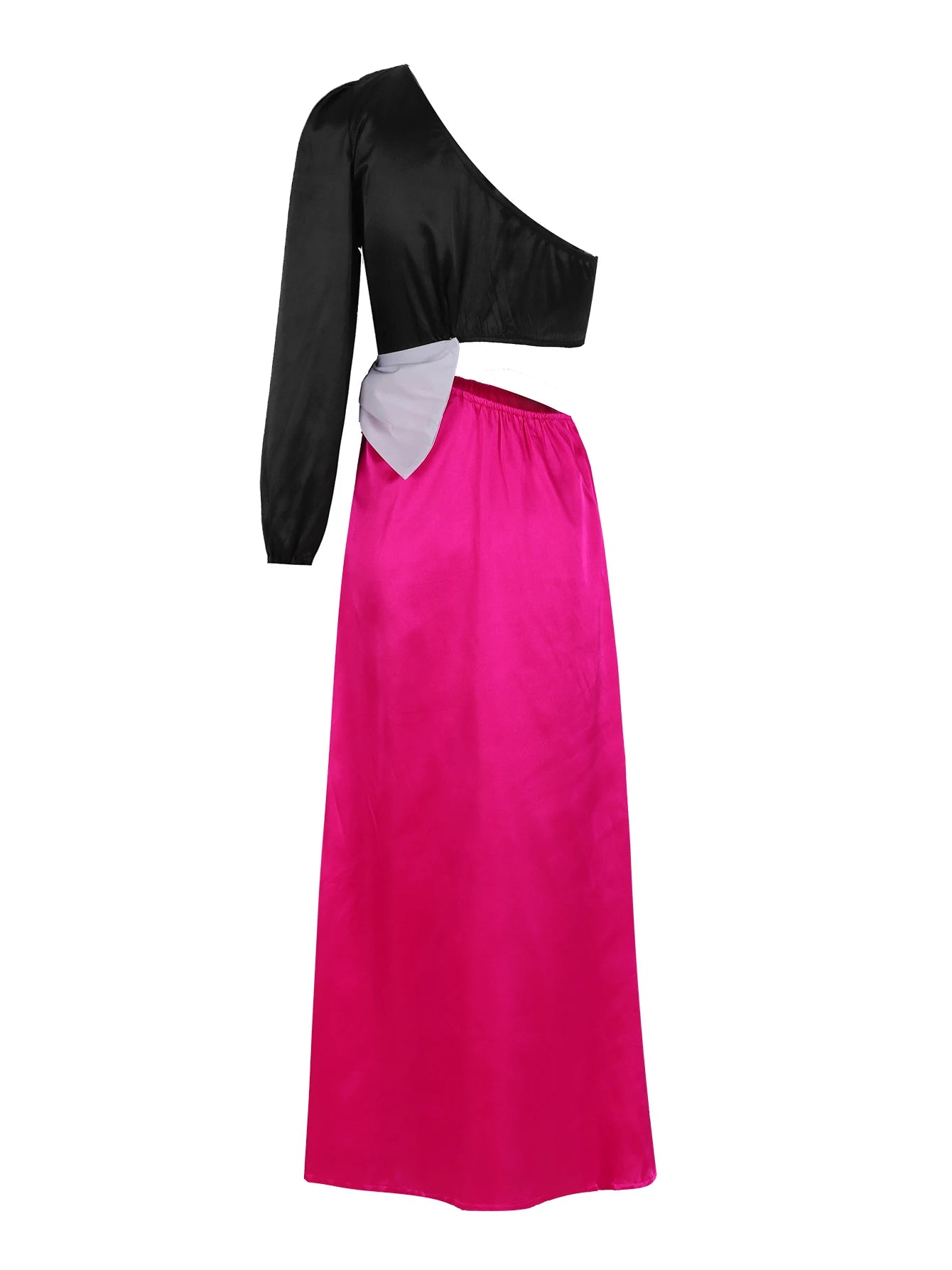 Women’s One Shoulder Midi Elegant Bandage Split Cutout Maxi Summer Bodycon Evening Party Dress