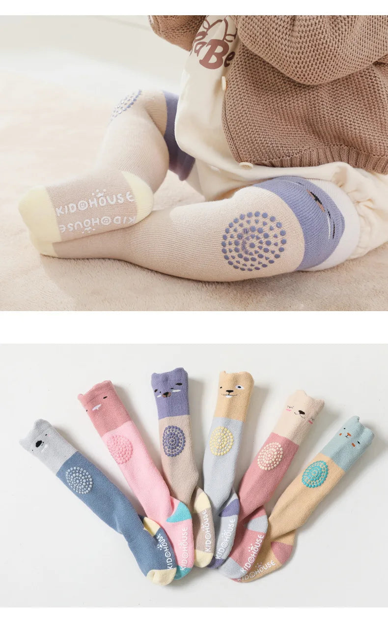 Baby Knee High Crawling Socks Knee Pads Socks 0~24 Months