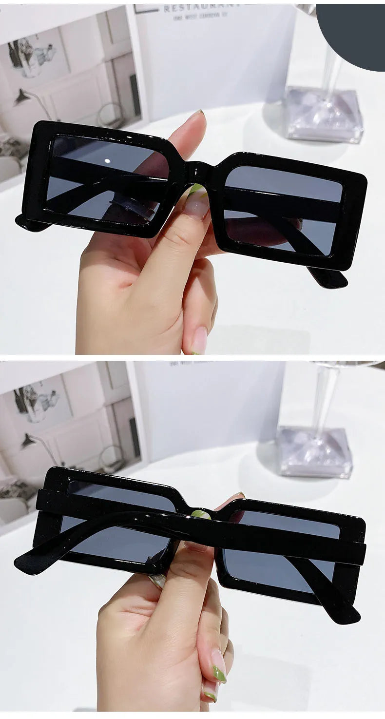 Women's Rectangular Sunglasses - Small Frame Beach Eyewear UV400
