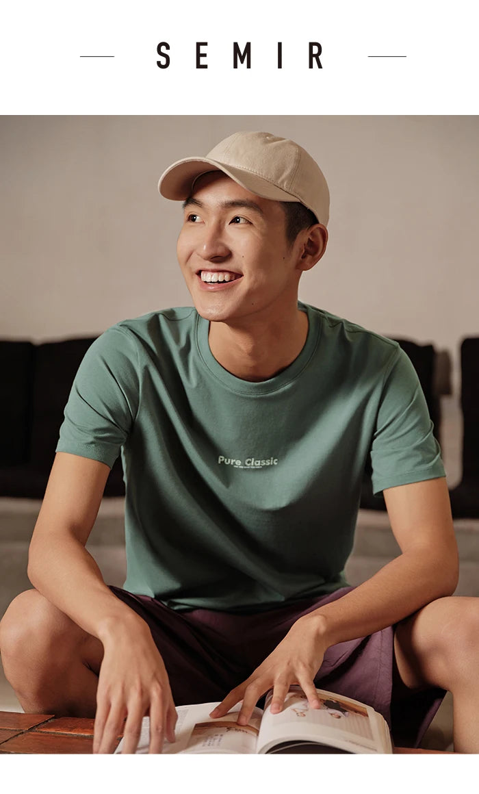 Letter Print Short Sleeve T-Shirt - Men's Summer Casual Top