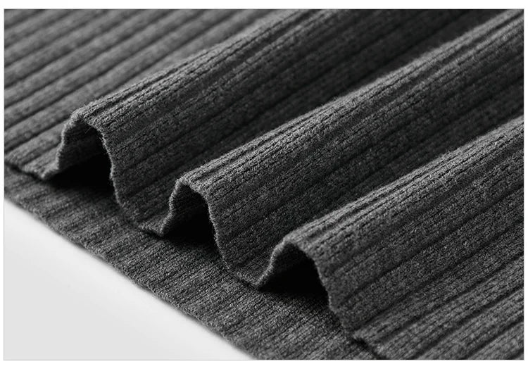 Women's Knit Hoodie Dress - Slim Fit Textured Mid-Length Winter Casual Style