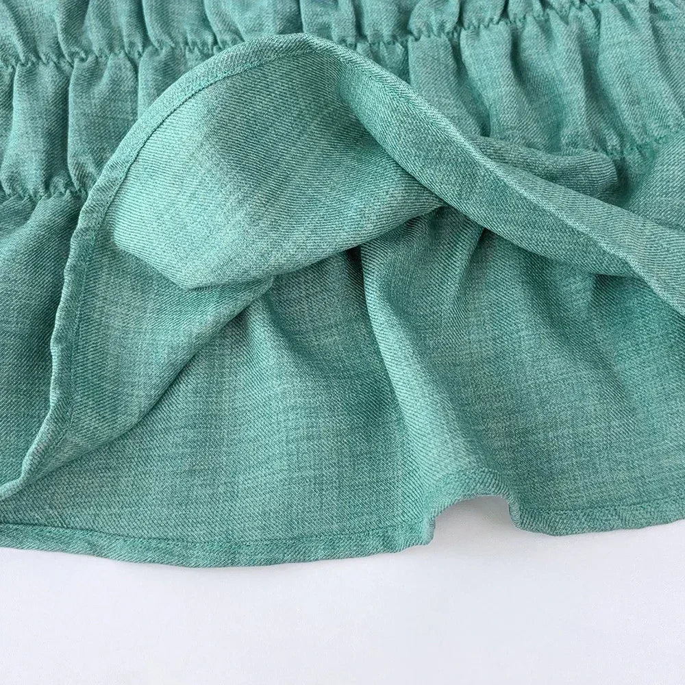 Girl's 3-7 Years Old Pleated Camisole and Wide Leg Pants Outfit