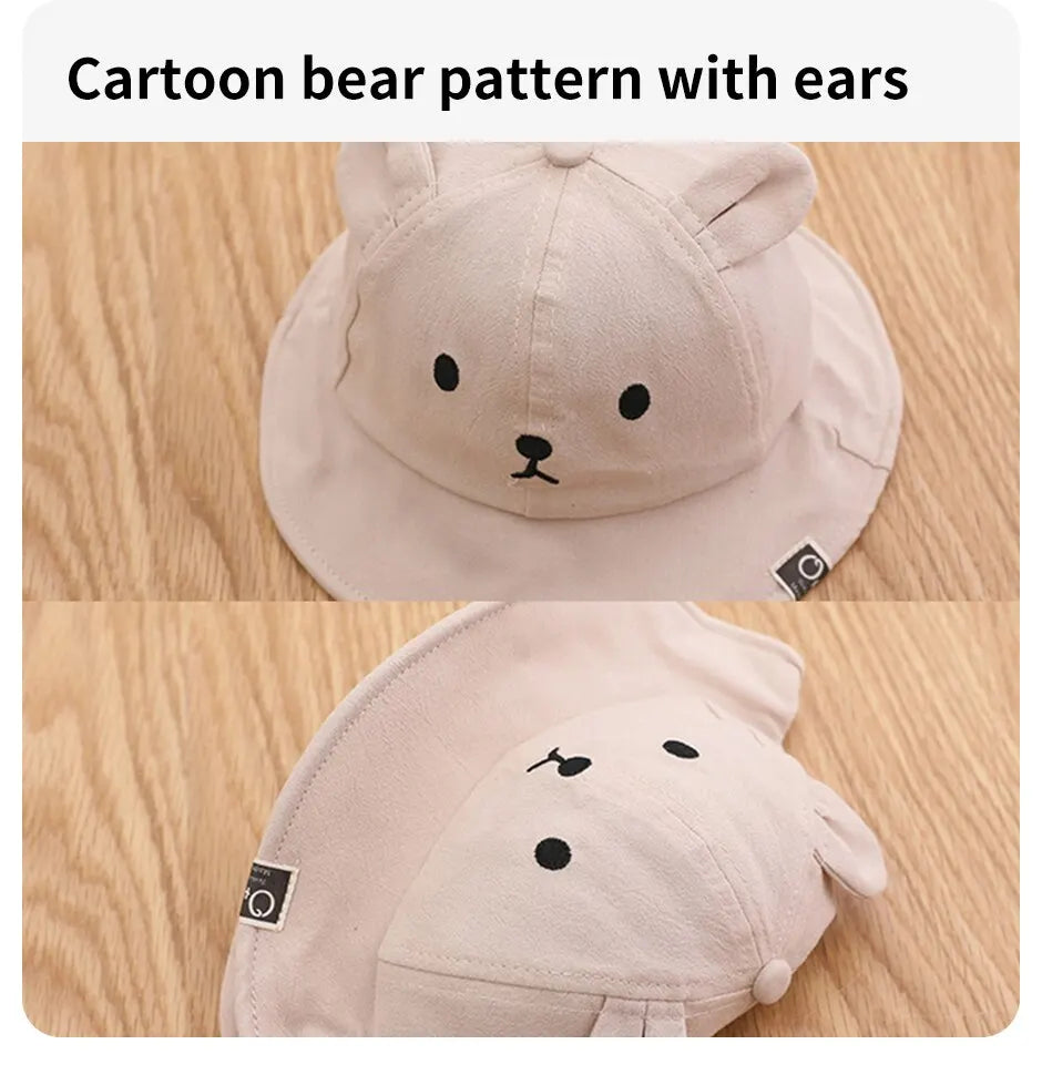 Cute Bear Baby's Bucket Hat With Ears