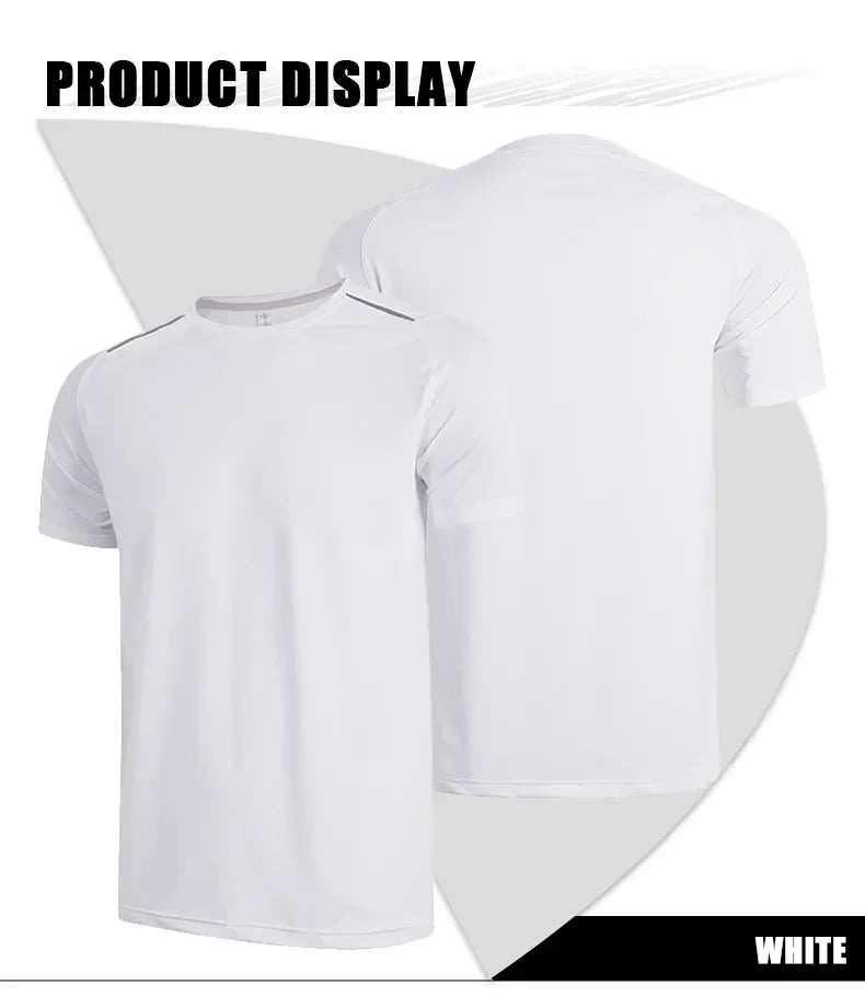 Men's Short Sleeve Sport Athletics Running Top Quick Dry Gym Wear T-Shirt