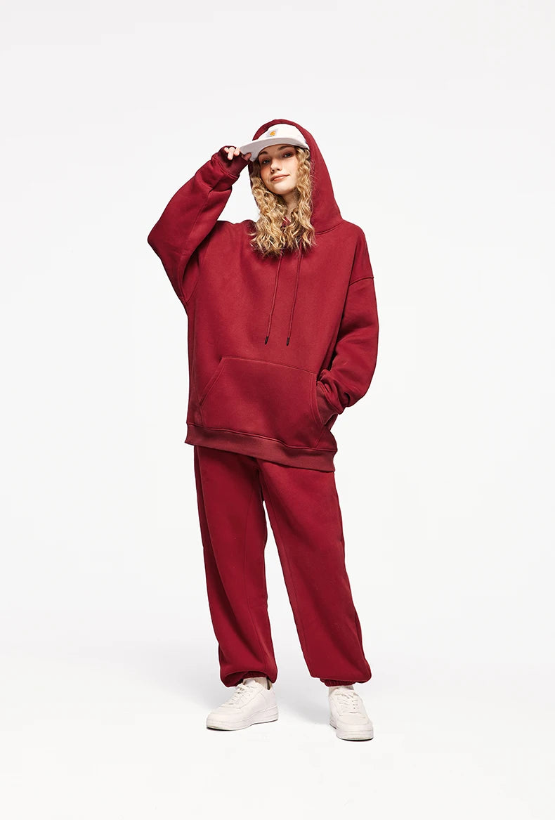 Unisex 350G Fleece Velvet Warm Hoodie