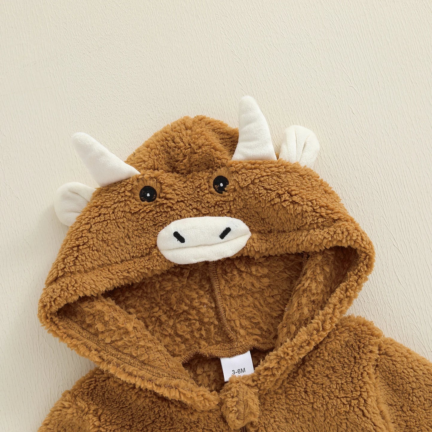 Baby Halloween Plush Hooded Jumpsuit (0-12M)